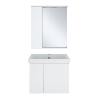 Лира - 60 Тумба прямая подвесная белая эмаль с отталкив.