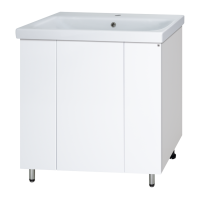 Лира - 80 Тумба прямая напольная белая эмаль с отталкив.