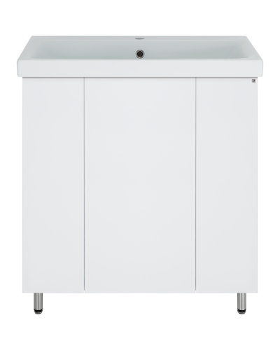 Лира - 80 Тумба прямая напольная белая эмаль с отталкив.