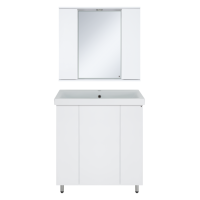 Лира - 80 Тумба прямая напольная белая эмаль с отталкив.