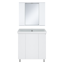 Лира - 80 Тумба прямая напольная белая эмаль с отталкив.