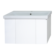 Лира - 80 Тумба прямая подвесная белая эмаль с отталкив.