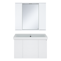 Лира - 80 Тумба прямая подвесная белая эмаль с отталкив.