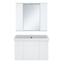 Лира - 80 Тумба прямая подвесная белая эмаль с отталкив.