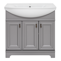 Лувр - 85 Тумба напольная, серая