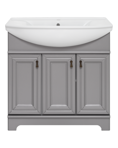 Лувр - 85 Тумба напольная, серая