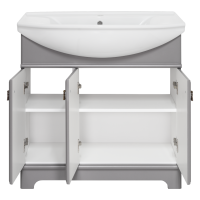 Лувр - 85 Тумба напольная, серая