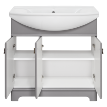 Лувр - 85 Тумба напольная, серая