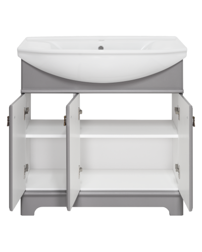 Лувр - 85 Тумба напольная, серая