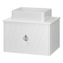 Манго - 65 Тумба подвесная 1 ящ белая эмаль глянец