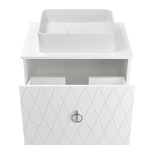 Манго - 65 Тумба подвесная 1 ящ белая эмаль глянец