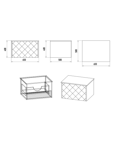 Манго - 65 Тумба подвесная 1 ящ белая эмаль глянец