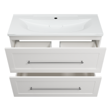 Марта -100 Тумба напольная 2 ящ. белая эмаль (глянец)