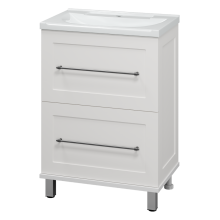 Марта - 60 Тумба напольная 2 ящ. белая эмаль (глянец)