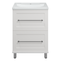 Марта - 60 Тумба напольная 2 ящ. белая эмаль (глянец)