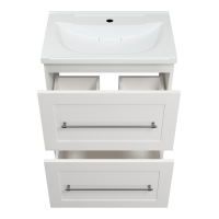 Марта - 60 Тумба напольная 2 ящ. белая эмаль (глянец)