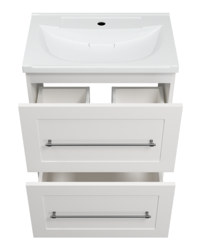 Марта - 60 Тумба напольная 2 ящ. белая эмаль (глянец)