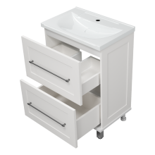 Марта - 60 Тумба напольная 2 ящ. белая эмаль (глянец)