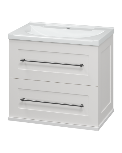 Марта - 60 Тумба подвесная 2 ящ. белая эмаль (глянец)