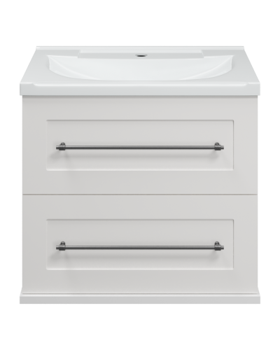 Марта - 60 Тумба подвесная 2 ящ. белая эмаль (глянец)