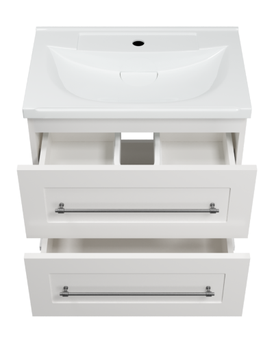 Марта - 60 Тумба подвесная 2 ящ. белая эмаль (глянец)