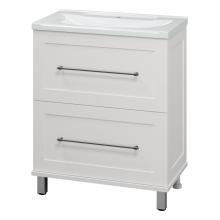 Марта - 70 Тумба напольная 2 ящ. белая эмаль (глянец)