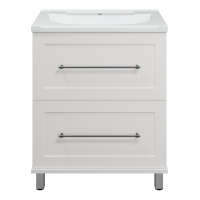 Марта - 70 Тумба напольная 2 ящ. белая эмаль (глянец)