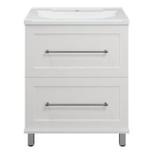 Марта - 70 Тумба напольная 2 ящ. белая эмаль (глянец)