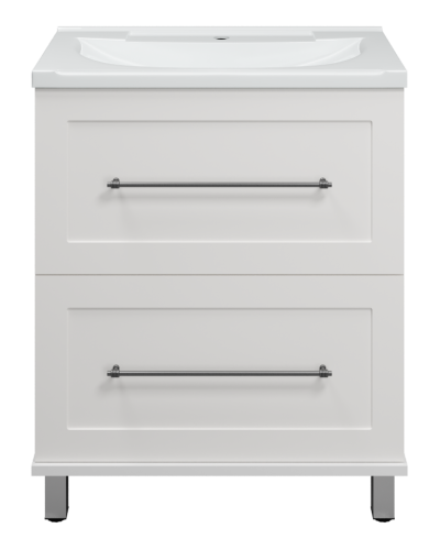 Марта - 70 Тумба напольная 2 ящ. белая эмаль (глянец)