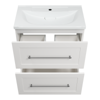 Марта - 70 Тумба напольная 2 ящ. белая эмаль (глянец)