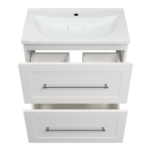 Марта - 70 Тумба напольная 2 ящ. белая эмаль (глянец)