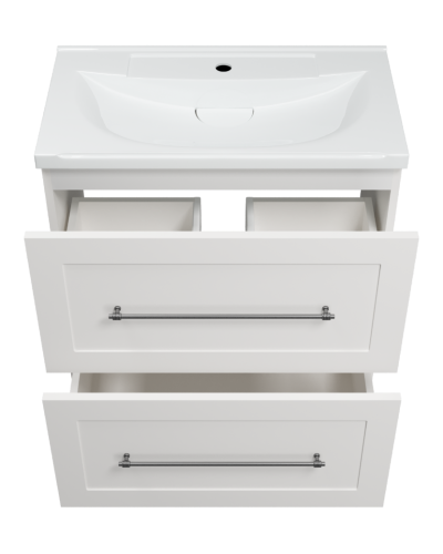 Марта - 70 Тумба напольная 2 ящ. белая эмаль (глянец)