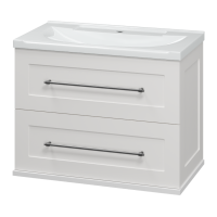 Марта - 70 Тумба подвесная 2 ящ. белая эмаль (глянец)