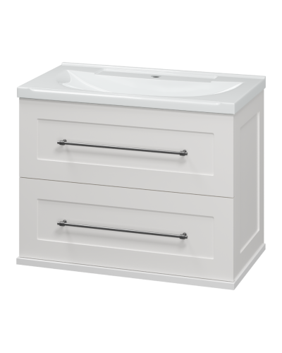 Марта - 70 Тумба подвесная 2 ящ. белая эмаль (глянец)