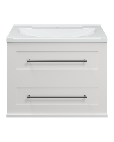 Марта - 70 Тумба подвесная 2 ящ. белая эмаль (глянец)