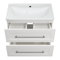 Марта - 70 Тумба подвесная 2 ящ. белая эмаль (глянец)