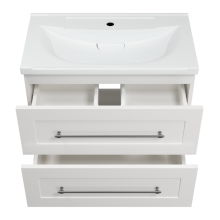 Марта - 70 Тумба подвесная 2 ящ. белая эмаль (глянец)