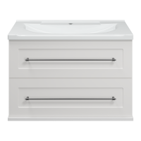 Марта - 80 Тумба подвесная 2 ящ. белая эмаль (глянец)