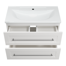 Марта - 80 Тумба подвесная 2 ящ. белая эмаль (глянец)