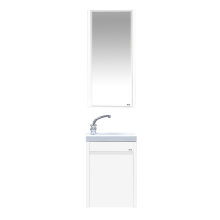 Мини - 40 Тумба прямая подвесная белая  универсальная л/п