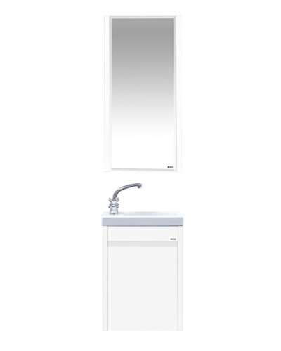 Мини - 40 Тумба прямая подвесная белая  универсальная л/п