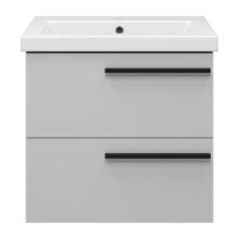 Ненси - 60 Тумба подвесная 2 ящ серая мат. эмаль О