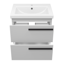 Ненси - 60 Тумба подвесная 2 ящ серая мат. эмаль О