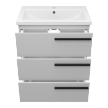 Ненси - 70 Тумба напольная  3 ящ. серая мат. эмаль