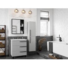 Ненси - 70 Тумба напольная  3 ящ. серая мат. эмаль