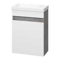 Ронда - 40 Тумба подвесная прямая (бок. ДСП Чикаго, фас.белая эмаль)