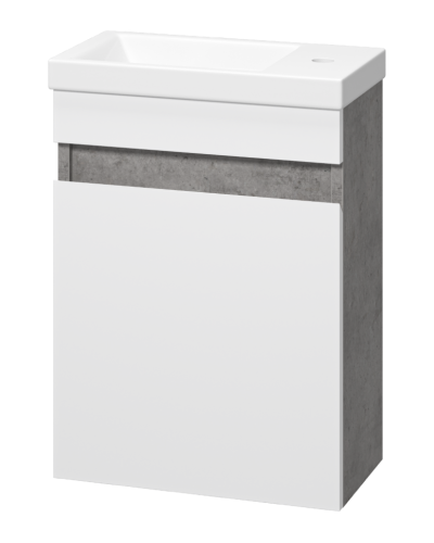 Ронда - 40 Тумба подвесная прямая (бок. ДСП Чикаго, фас.белая эмаль)