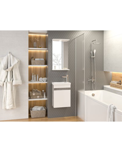 Ронда - 40 Тумба подвесная прямая (бок. ДСП Чикаго, фас.белая эмаль)