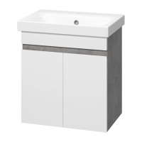 Ронда - 50 Тумба подвесная прямая 2 дв. (бок. ДСП Чикаго, фас.белая эмаль)