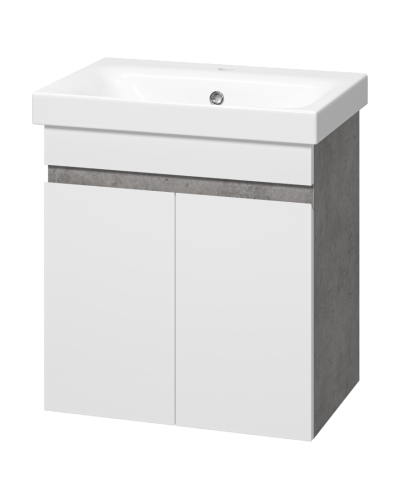 Ронда - 50 Тумба подвесная прямая 2 дв. (бок. ДСП Чикаго, фас.белая эмаль)